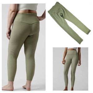 ATHLETA Elation Ribbed Tights in Eucalyptus Olive Green Size Small SP